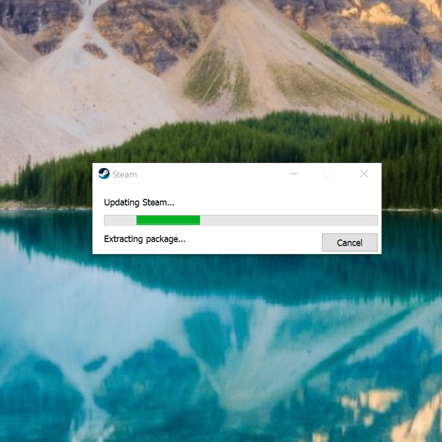 Another Updating Steam dialog during the update process