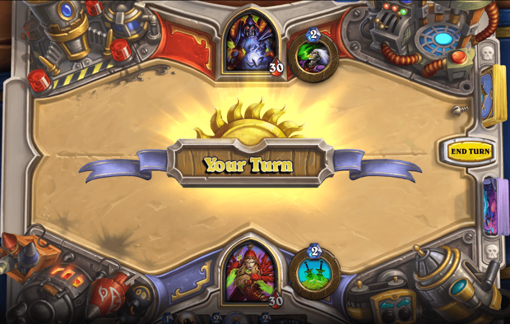 Hearthstone played via a web browser