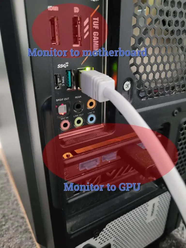 You can plug your monitor cables into your monitor by mistake, resulting in some setup and performance issues