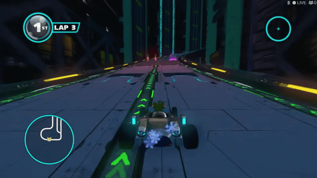 Gameplay footage from Sonic and All Stars racing