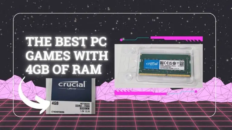 Graphic saying what the best PC games are with just 4GB of RAM