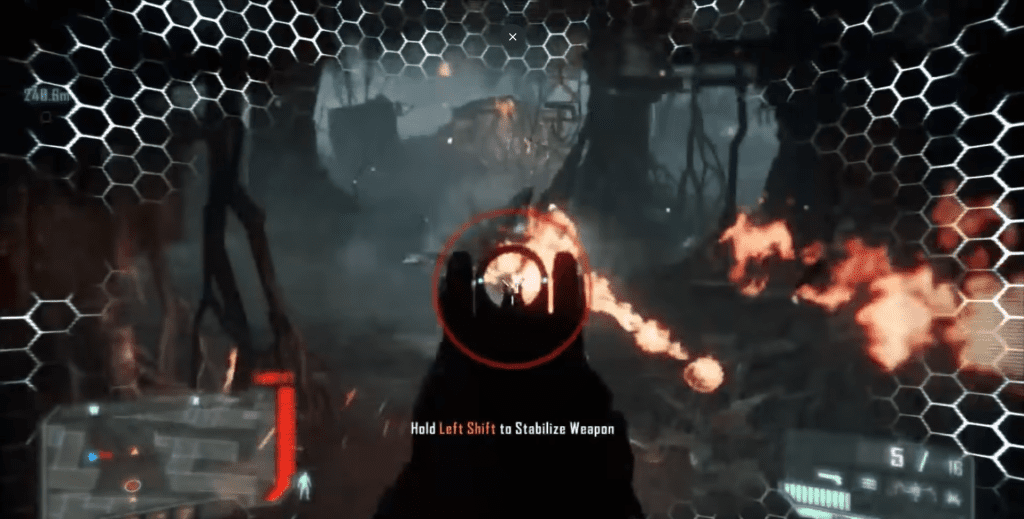 Shooting enemies in Crysis 3