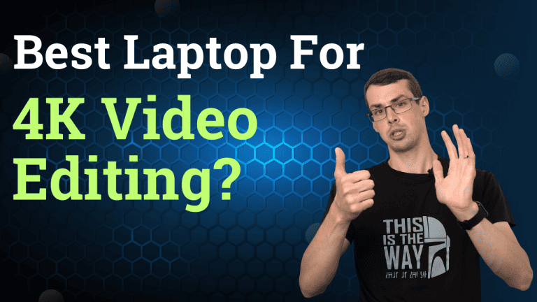 Youtube thumbnail showing me holding up 6 fingers and asking what the best laptop is for 4k video editing