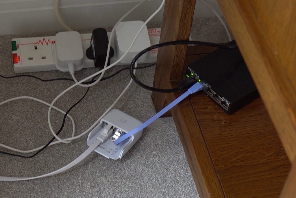 An ungrounded Ethernet surge protector
