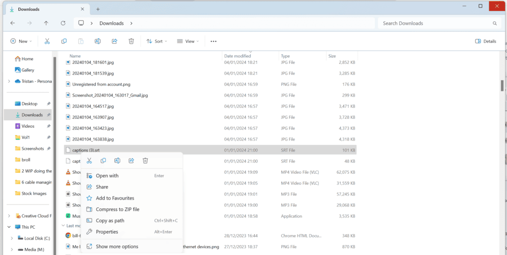 Windows 11 right click menu doesnt mention Notepad
