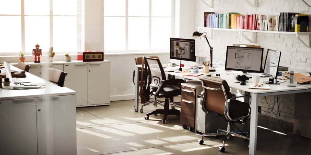 Contemporary Room Workplace Office Supplies Concept