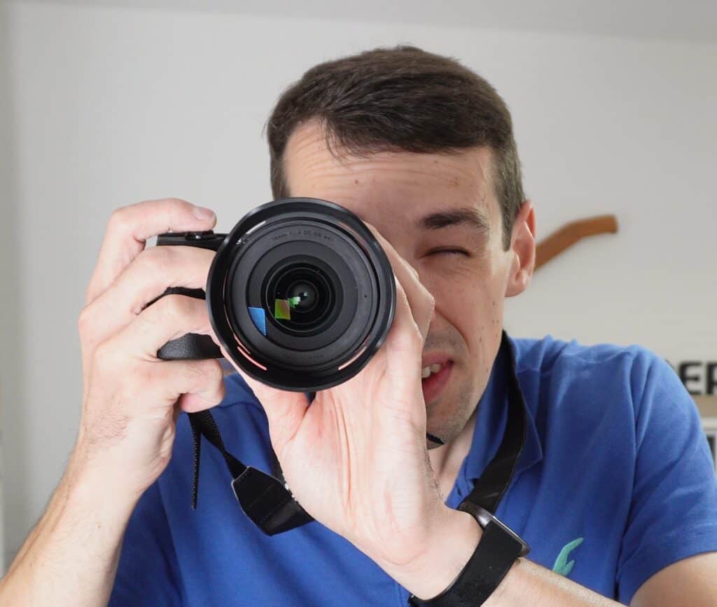 Me taking a picture with my Sony A6600
